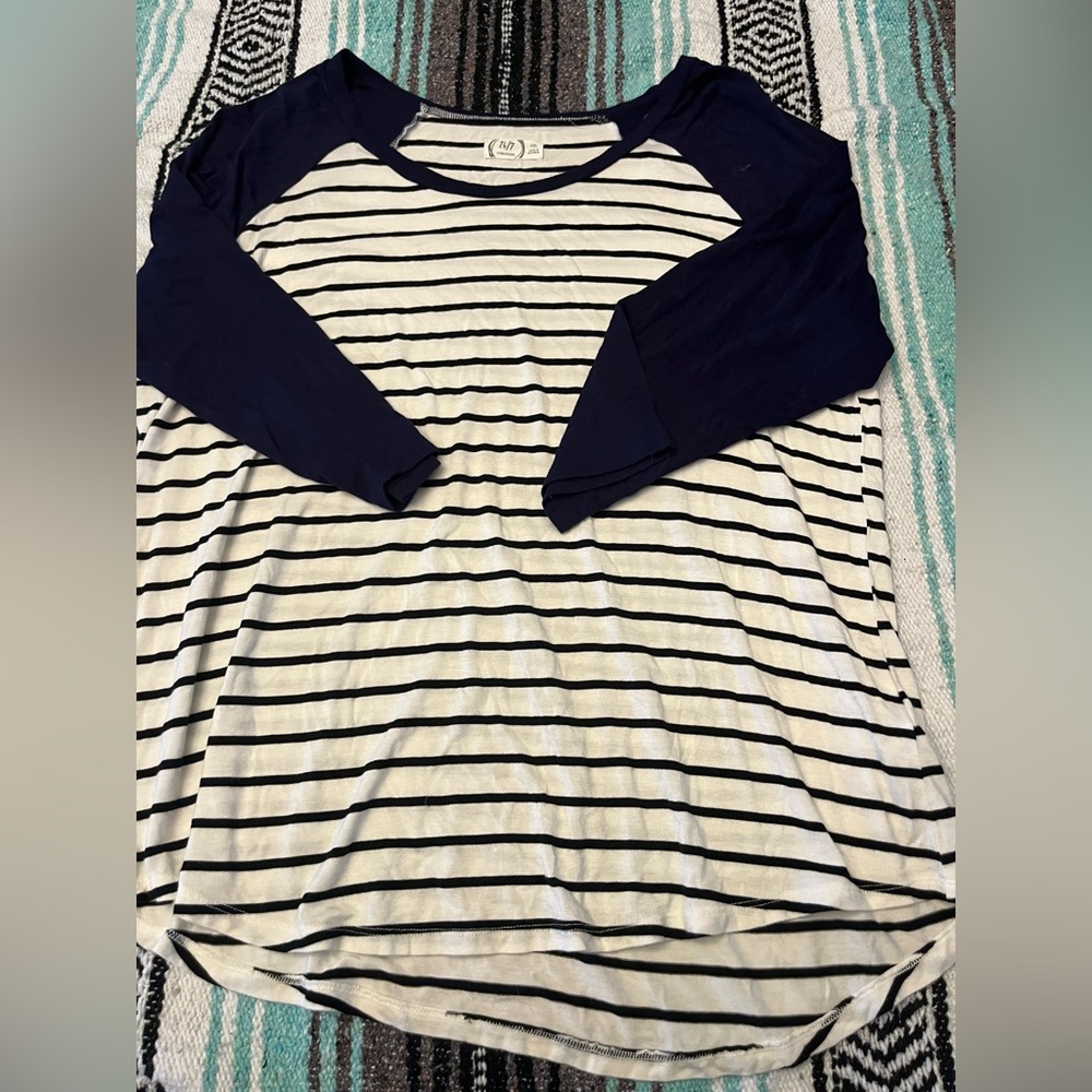 Blue and white stripe tshirt